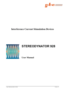 GBO Stereodynator 928 - User manual
