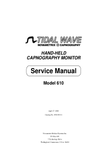 Novametrix_610_-_Service_manual