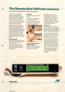 Ohmeda 3760 Pulse Oximeter - Service manual