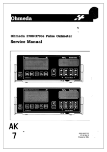 Ohmeda_3700_Pulse_Oximeter_-_Service_manual