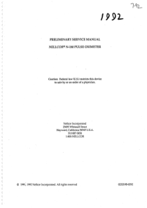 Nellcor N-180 - Service manual