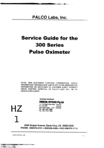 Palco__300_Pulse_Oximeter_-_Service_manual