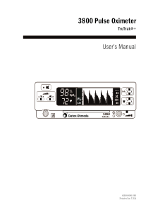 Datex Ohmeda 3800 Oximeter - User manual