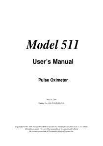 Novametrix_511_-_User_Manual