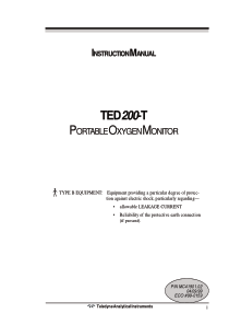 Teledyne TED 200-T Oxygen Monitor - User manual