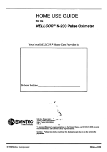 Nellcor N-200 Pulse Oximeter - User manual (1992)