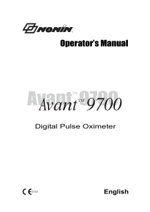 Nonin Avant 9700 Pulse Oximeter - User manual