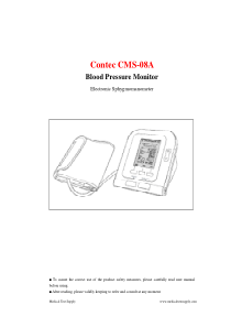 Contec 08A Blood Pressure Monitor - User manual