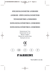 Fazzini Aneroid Sphygmomanometer - User manual