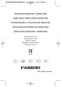Fazzini Mercurial Sphygmomanometer - User manual