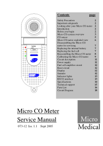 Micro Medical CO Monitor - Service manual