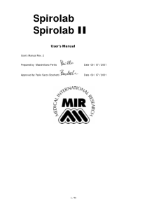MIR Spirolab 2 - User manual