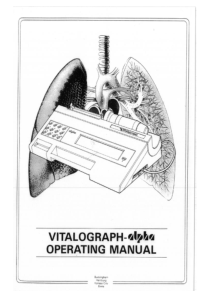 Vitalograph Alpha - User manual
