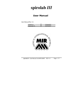 MIR Spirolab 3 - User manual