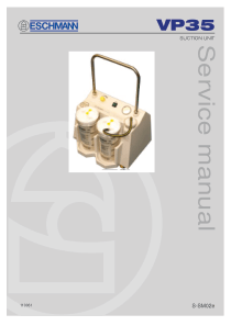 Eschmann VP35 Suction Pump - Service manual