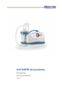 Medutek Kataspir 30 Suction Pump - User manual (ger)