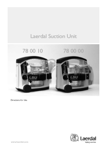 Laerdal 7800 Suction Unit - User manual