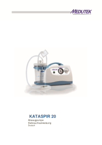 Medutek Kataspir 20 Suction Pump - User manual (ger)