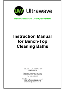 Ultrawave Cleaning Bath - User manual