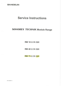 Bandelin_Technik_RM_-_Service_manual
