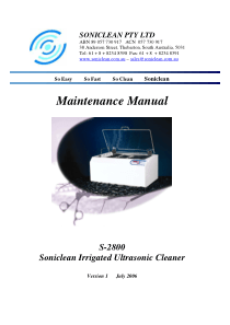 Soniclean_S-2800_Irrigated_Ultrasonic_Cleaner_-_Maintenance_manual