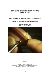 Maintenance of Surgical Instruments