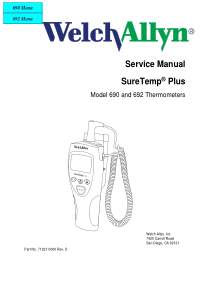 WelchAllyn_SureTemp_690_Thermometer_-_Service_manual