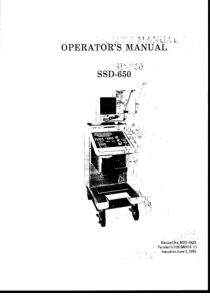 Aloka SSD-650 Ultrasound - User manual