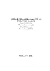 Aloka_SSD-500_-_User_manual