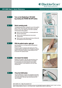 BladderScan BVI 9400 - Quick reference