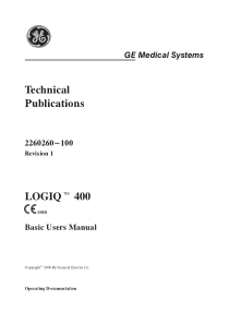 GE_LOGIQ_400_-_User_manual