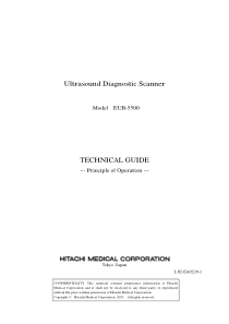 Hitachi EUB-5500 Ultrasound - Service manual