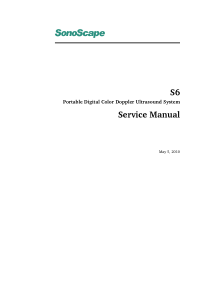 SonoScape S6 Doppler Ultrasound - Service manual