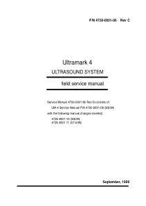 ATL Ultramark 4 Ultrasound System - Service manual