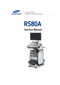 Samsung RS80A Ultrasound - Service manual