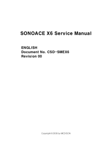 Samsung SonoAce X6 Ultrasound - Service manual