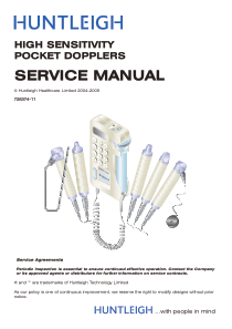 Huntleigh Pocket Doppler - Service manual