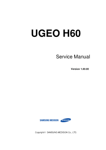 Samsung UGEO H60 Ultrasound - Service manual
