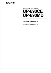 Sony Video Printer UP-890 - Service manual