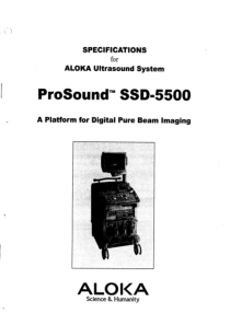 Aloka SSD-5500 - Service manual