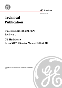 GE XR515 DR维修手册 5429484-CM-8EN SM_M（515）